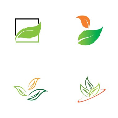 set of  leaf vector logo design, eco friendly concept