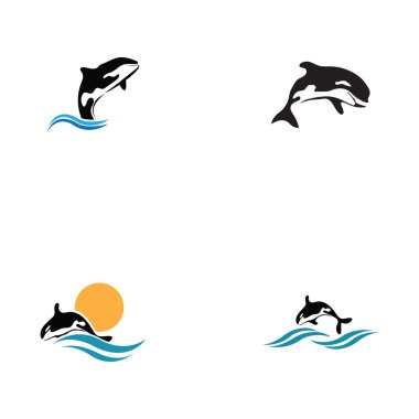set of Orca Logo Vector Illustration On Trendy Design.