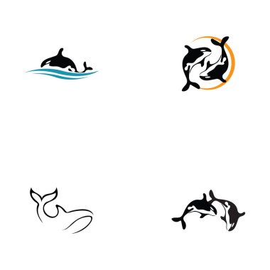 set of Orca Logo Vector Illustration On Trendy Design.