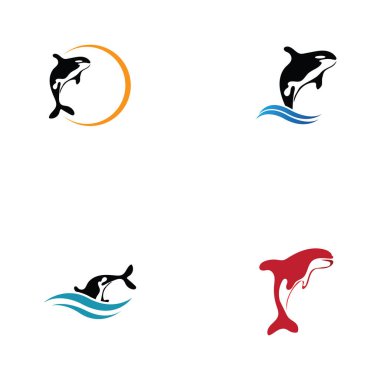 set of Orca Logo Vector Illustration On Trendy Design.