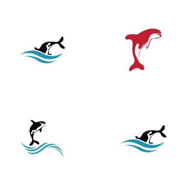 set of Orca Logo Vector Illustration On Trendy Design.