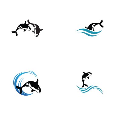 set of Orca Logo Vector Illustration On Trendy Design.