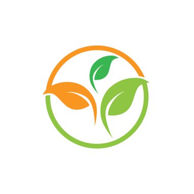 Ağaç yaprak vektör logo tasarımı, Eko Dostu kavramı