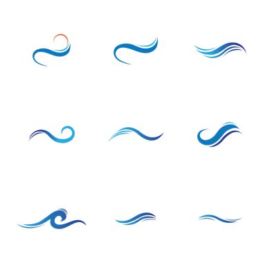 abstract Water wave icon vector illustration design logo
