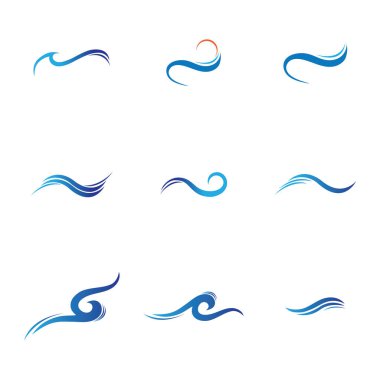 abstract Water wave icon vector illustration design logo