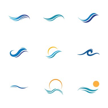abstract Water wave icon vector illustration design logo