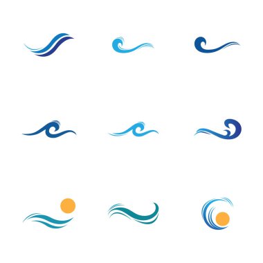 abstract Water wave icon vector illustration design logo