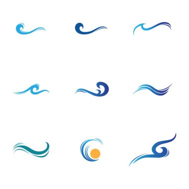 abstract Water wave icon vector illustration design logo