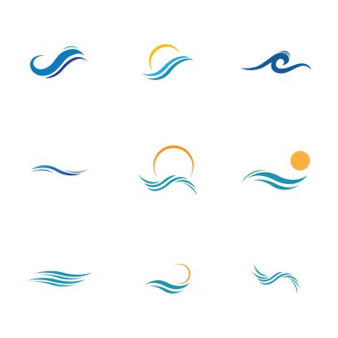 abstract Water wave icon vector illustration design logo