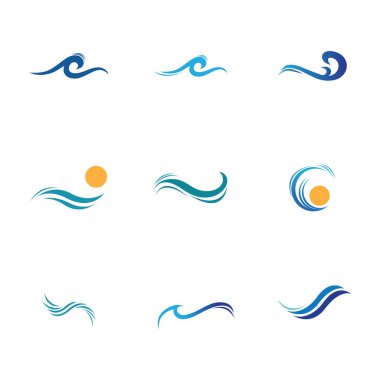 abstract Water wave icon vector illustration design logo