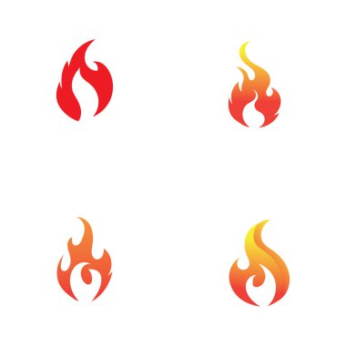 fire logo and symbol set design,vector illustration