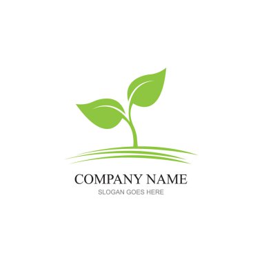 green plant farm vector logo concept