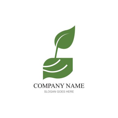 green plant farm vector logo concept