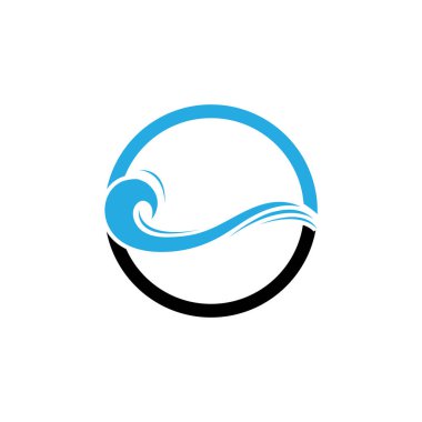 creative Water wave icon vector illustration design logo