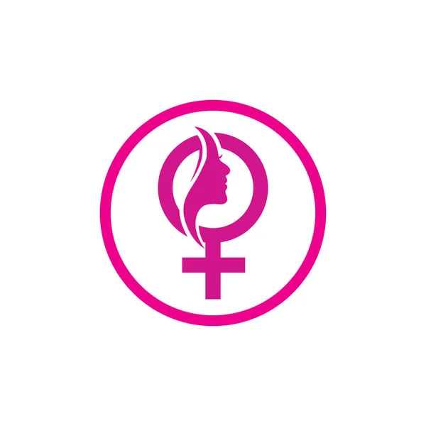Creative Word International Happy Women Day Logo Illustration Design — Stock Vector