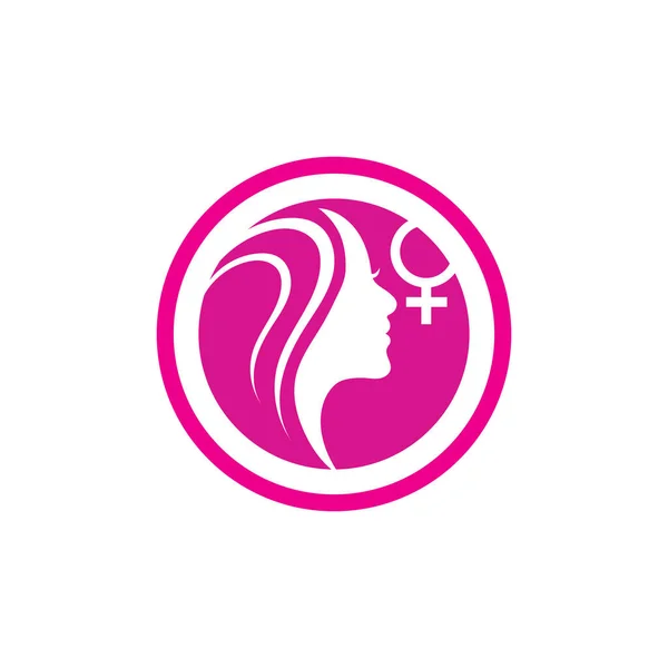 Luova Sana Kansainvälinen Onnellinen Naisten Päivä Logo Kuvituksen Suunnittelu — vektorikuva