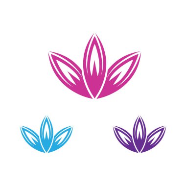 Vektör lotus çiçeği tasarım logosu ve sembol şablonu simgesi