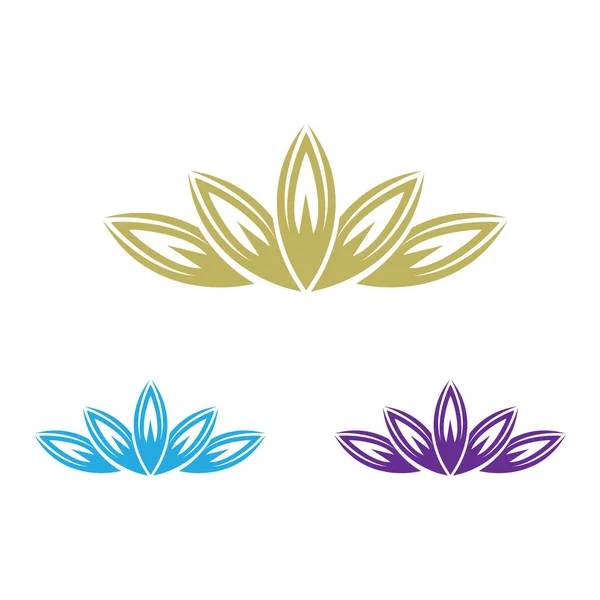 stock vector Vector lotus flowers design logo and symbol Template icon