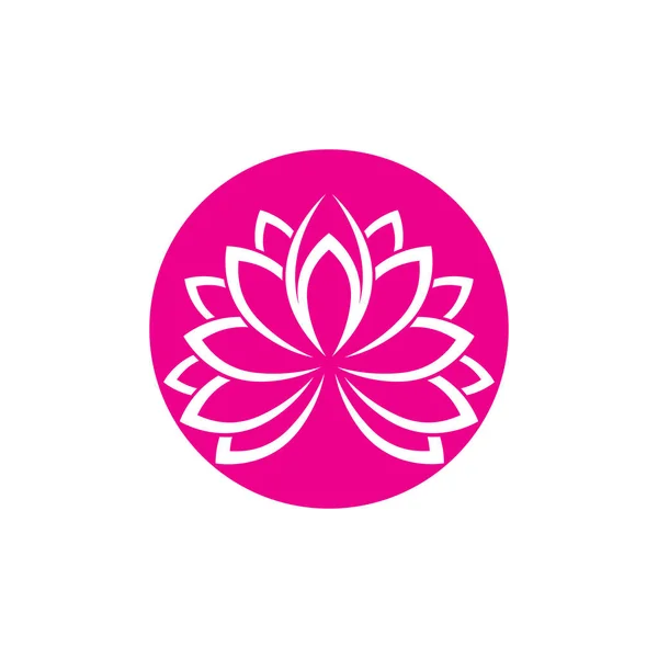 蓮の花のベクターイラストデザインロゴ — ストックベクタ