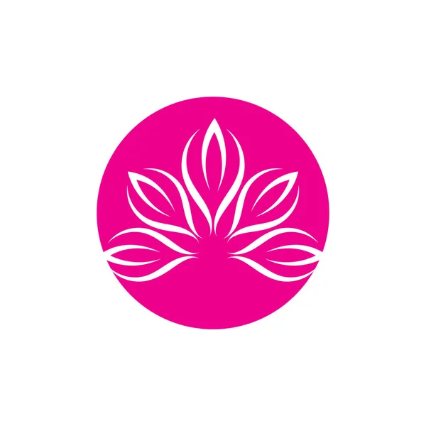 Vector Illustration Lotus Flowers Design Logo — Stock Vector