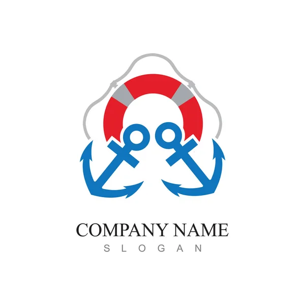 Logotipo Lifebuoy Símbolo Modelo Vetor Ícone — Vetor de Stock
