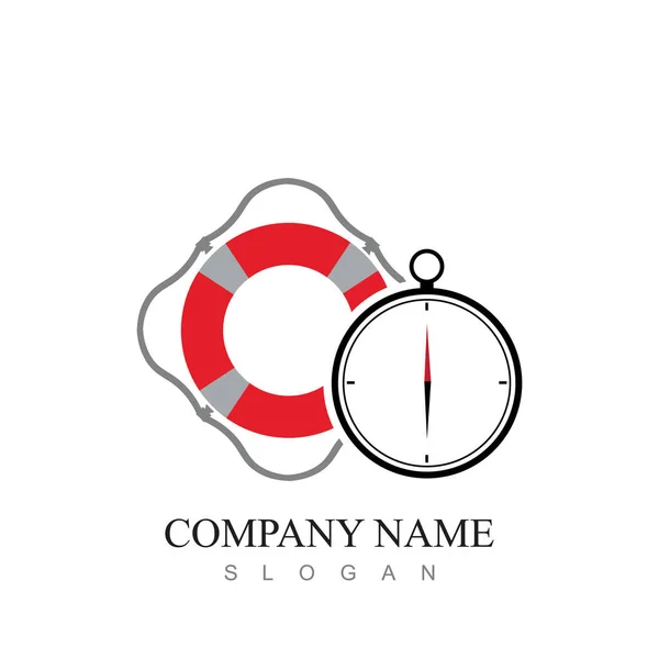 Rettungsring Logo Symbol Icon Vector Template — Stockvektor
