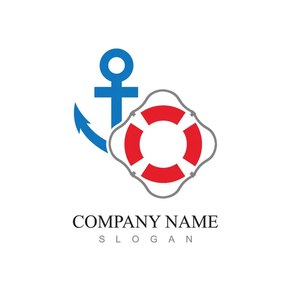 Logotipo Lifebuoy Símbolo Modelo Vetor Ícone — Vetor de Stock