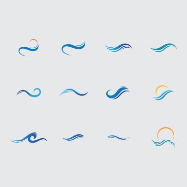 Su dalgası simge vektörü