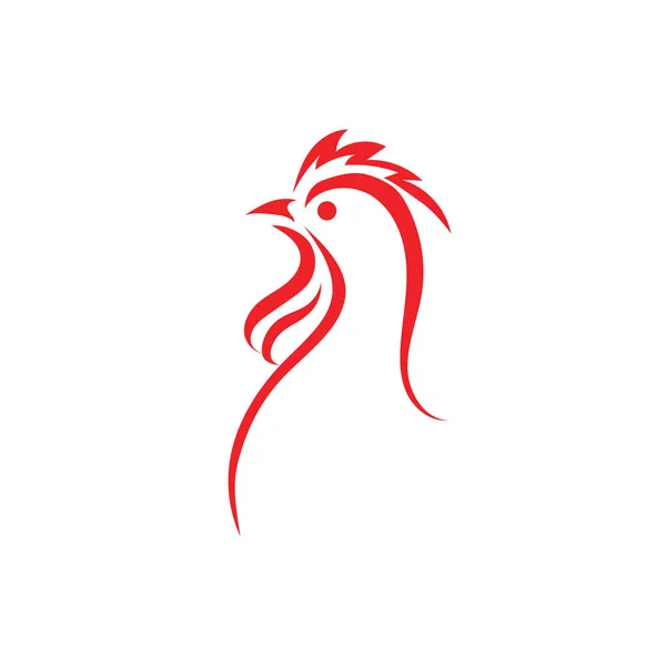 Rooster Logo Afbeeldingen Illustratie Ontwerp — Stockvector