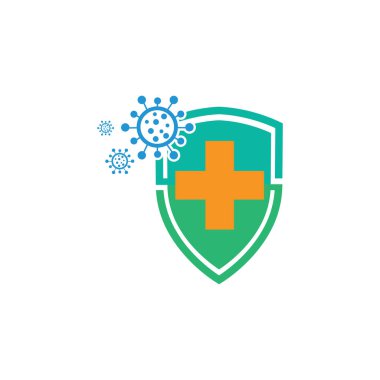 Virus protection logo images illustration design