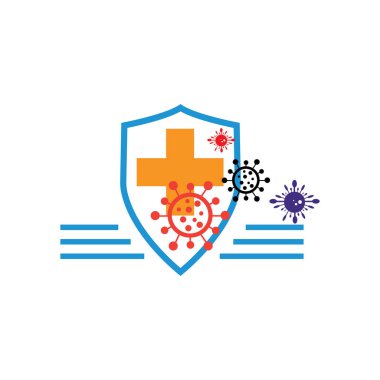 Virus protection logo images illustration design