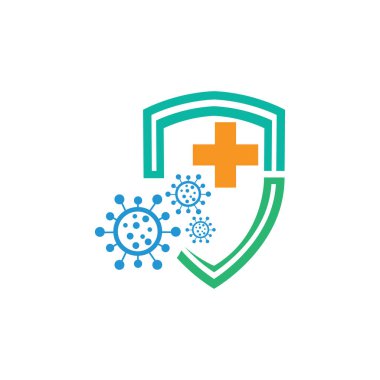 Virus protection logo images illustration design