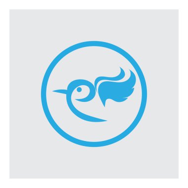 Kuş logosu ve sembol tasarımının vektör çizimi