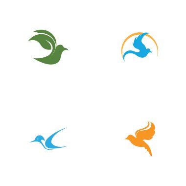 Kuş logosu resim tasarımı seti