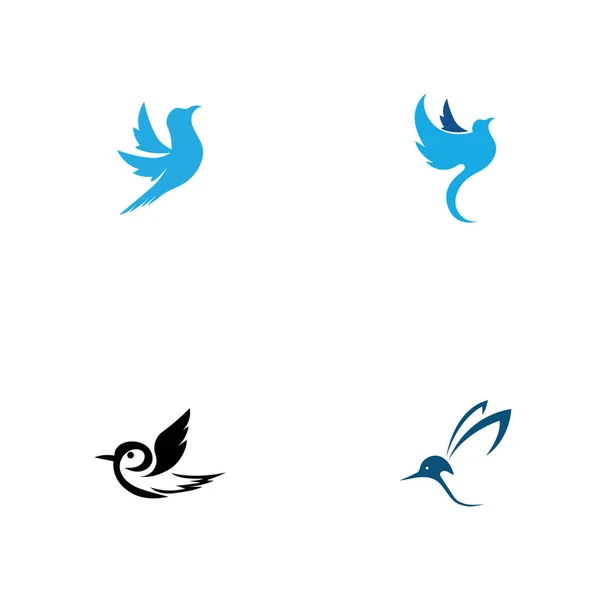 Sada Obrázků Logem Bird Ilustrační Design — Stockový vektor