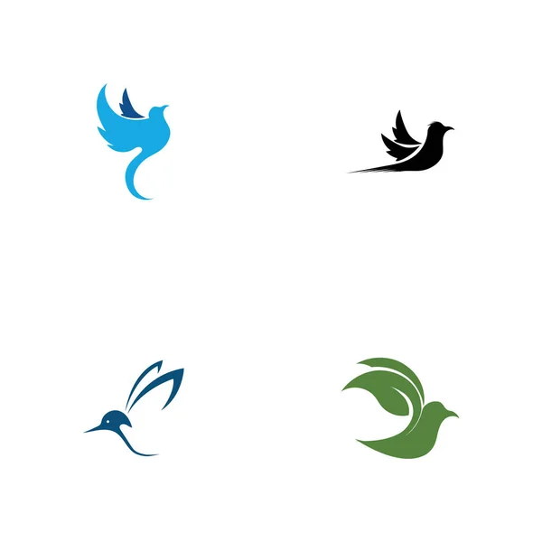 Zestaw Obrazów Logo Bird Ilustracji Projektu — Wektor stockowy