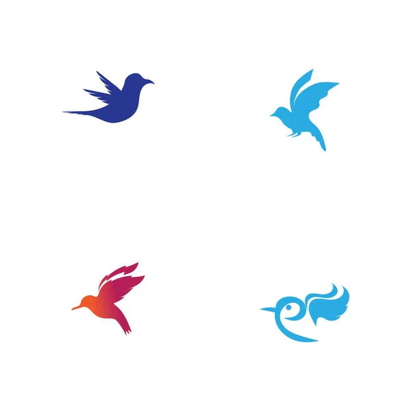 Set Bird Logo Images Illustration Design — Stock Vector