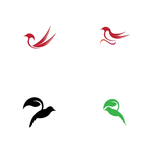 Uppsättning Bird Logo Bilder Illustration Design — Stock vektor