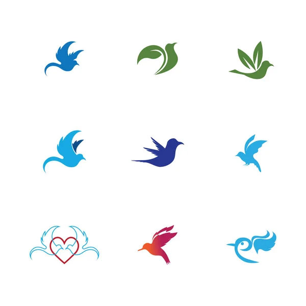 Vektor Set Von Bird Logo Und Symbolbildern Illustration Design — Stockvektor