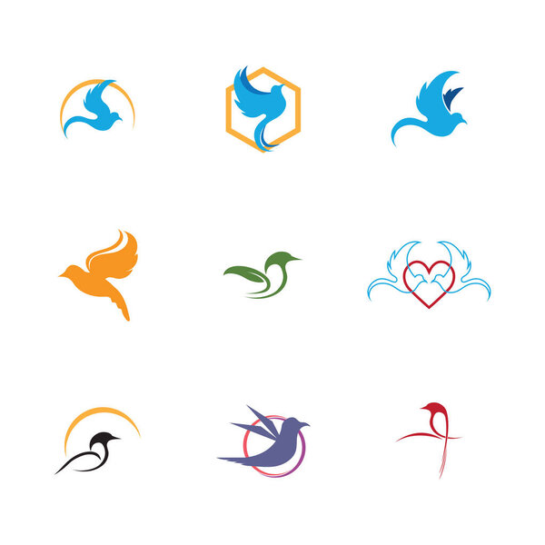 vector set of Bird logo and symbol images illustration design