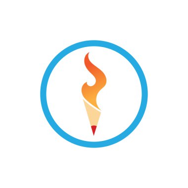 yaratıcı Kalem logosu vektör çizim şablonu