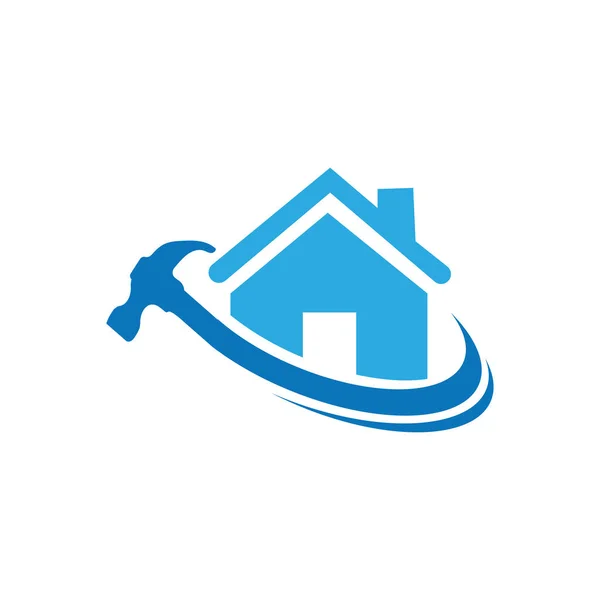 Casa Riparazione Logo Immagini Illustrazione Design — Vettoriale Stock