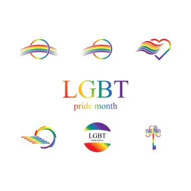 LGBT Gurur Ayı logosu ve sembol çizim tasarımı