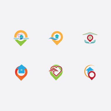 Ev logosu seti, ev logosu, pin evi logosu