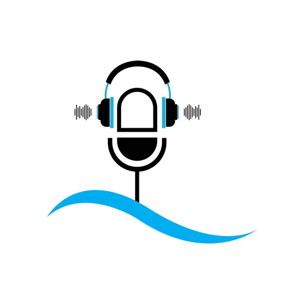 Podcast Logo Imágenes Ilustración Desig — Vector de stock