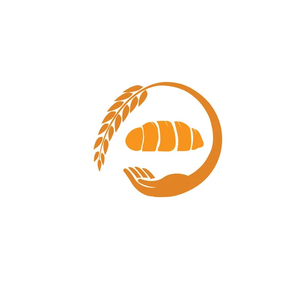 Ekmek Logosu Resim Çizimi Tasarımı — Stok Vektör