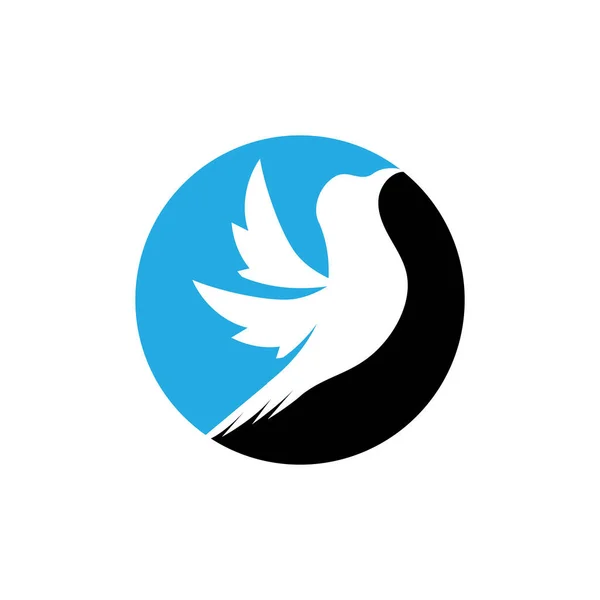 Απλό Λογότυπο Πουλιών Και Σύμβολο Διάνυσμα Εικονογράφηση Σχεδιασμό — Διανυσματικό Αρχείο
