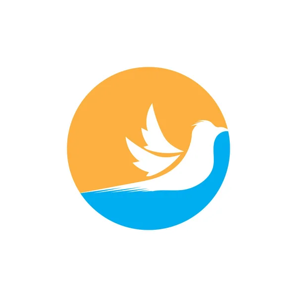 Logotipo Pássaro Simples Design Ilustração Vetor Símbolo — Vetor de Stock