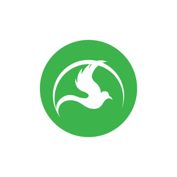 Enkel Fågel Logotyp Och Symbol Vektor Illustration Design — Stock vektor