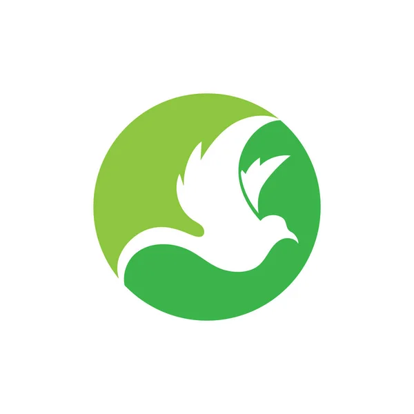 Semplice Logo Bird Simbolo Vettoriale Disegno Illustrazione — Vettoriale Stock